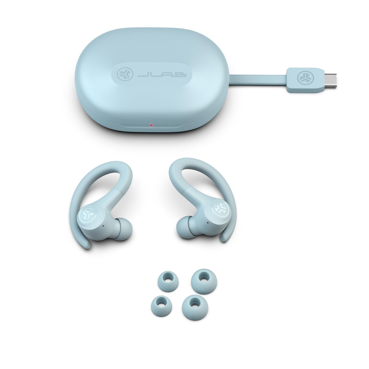 JLab Go Sport+ Wireless Workout Earbuds Featuring C3 Clear Calling, Secure Earhook Sport Design, 32+ Hour Bluetooth Playtime, and 3 EQ Sound Settings (Graphite)