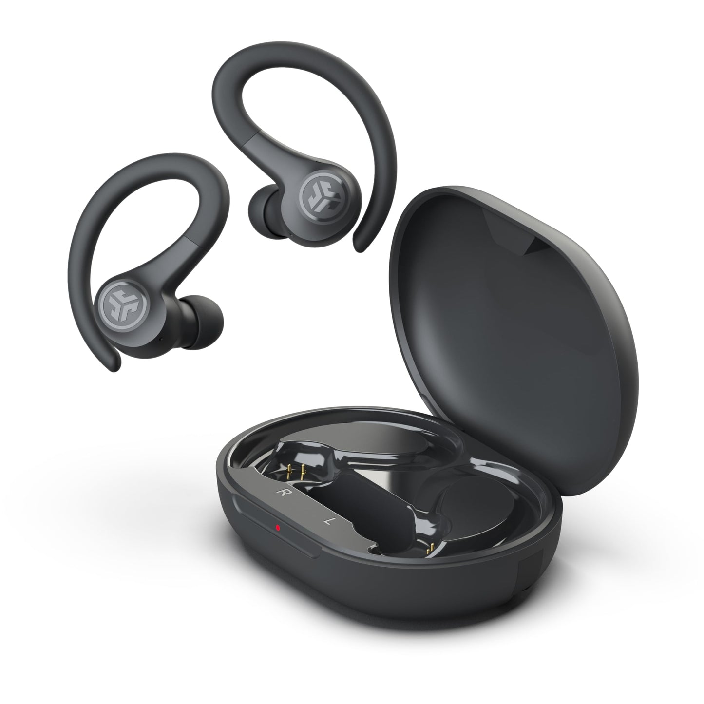 JLab Go Sport+ Wireless Workout Earbuds Featuring C3 Clear Calling, Secure Earhook Sport Design, 32+ Hour Bluetooth Playtime, and 3 EQ Sound Settings (Graphite)