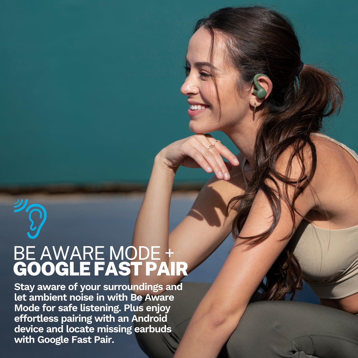 JLab Go Sport+ Wireless Workout Earbuds Featuring C3 Clear Calling, Secure Earhook Sport Design, 32+ Hour Bluetooth Playtime, and 3 EQ Sound Settings (Graphite)
