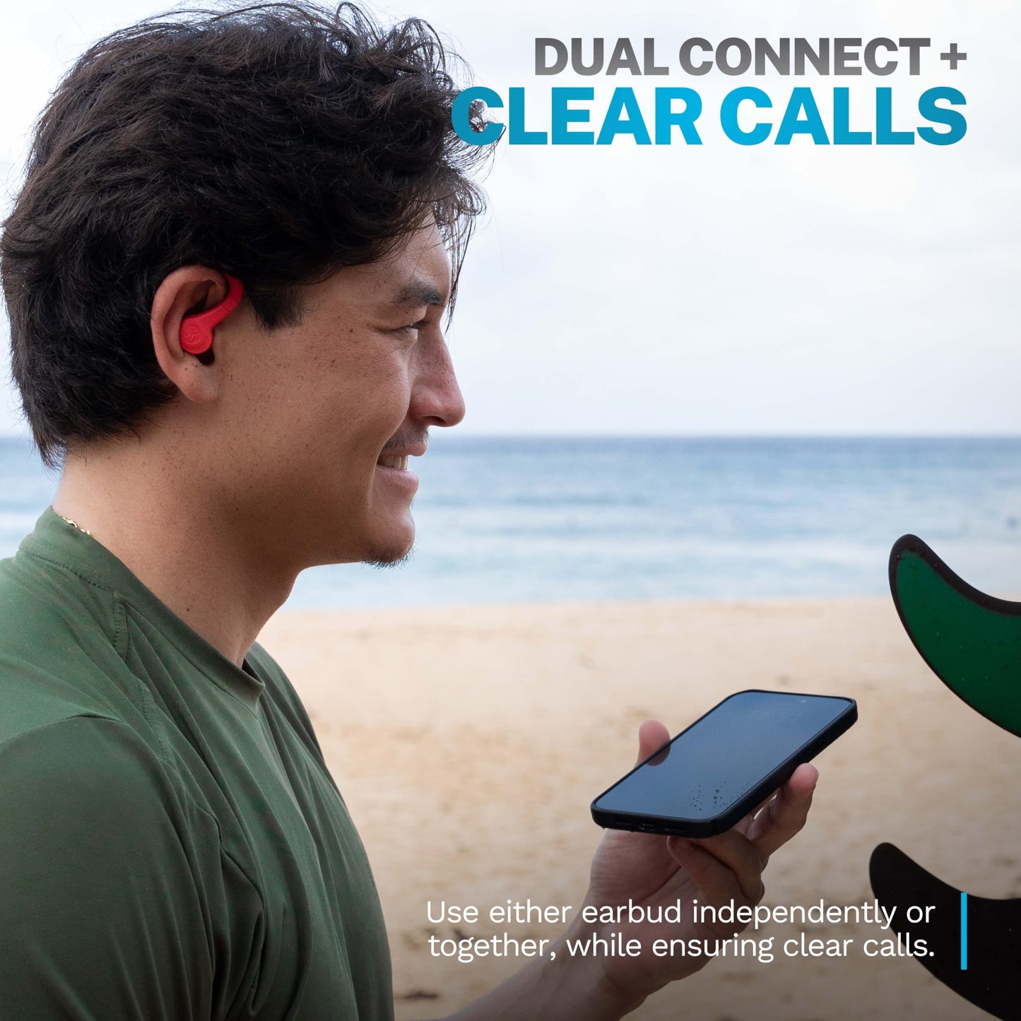 JLab Go Sport+ Wireless Workout Earbuds Featuring C3 Clear Calling, Secure Earhook Sport Design, 32+ Hour Bluetooth Playtime, and 3 EQ Sound Settings (Graphite)