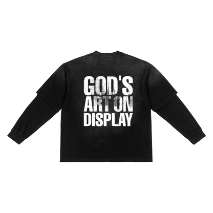 Sunfade Hand-Frayed Faux Two-Piece T-Shirt