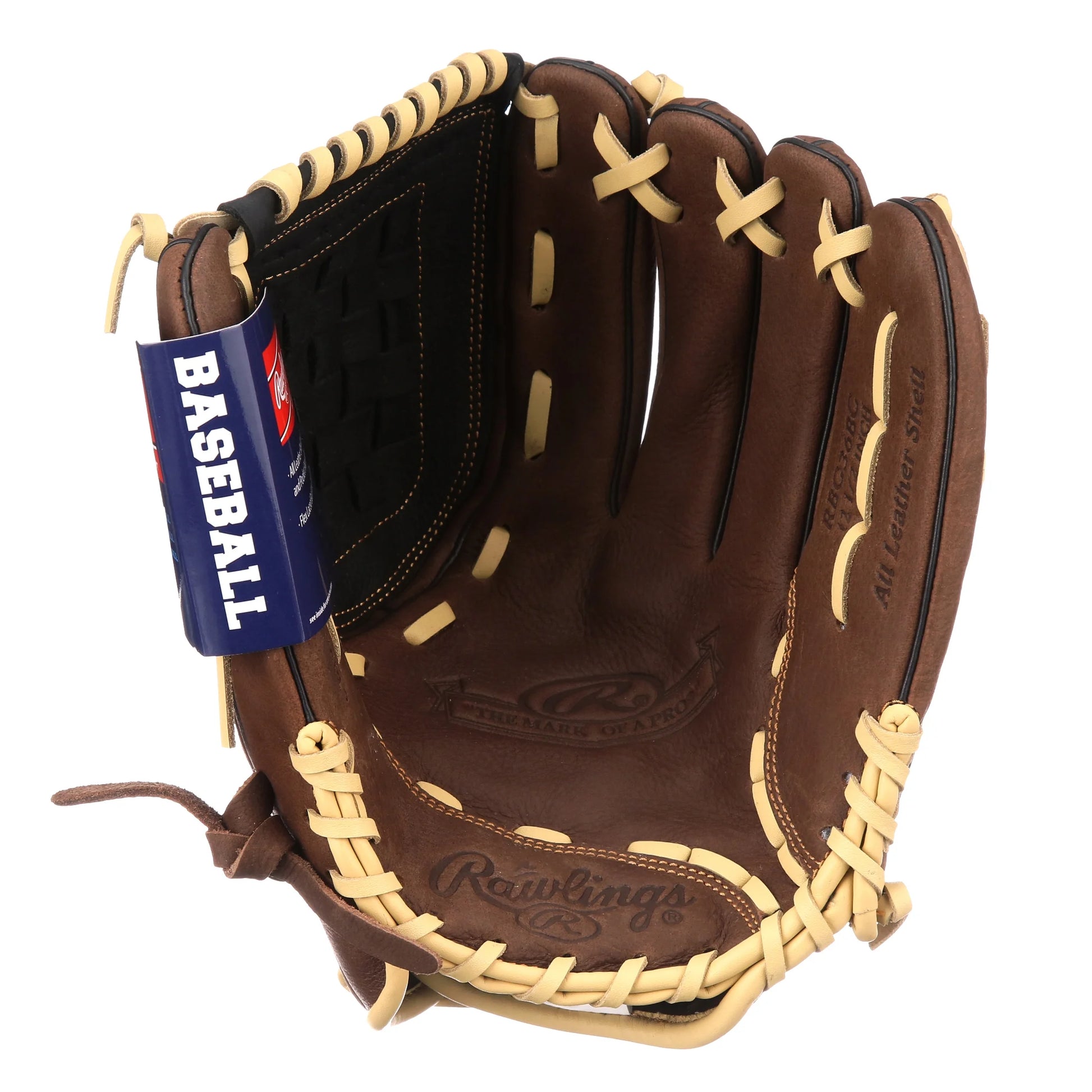 12.5" RBG36 Recreational Baseball & Softball Glove, All-Leather Shell, Right Hand Throw