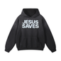 "Jesus saves" Sunfade Oversized Hoodie
