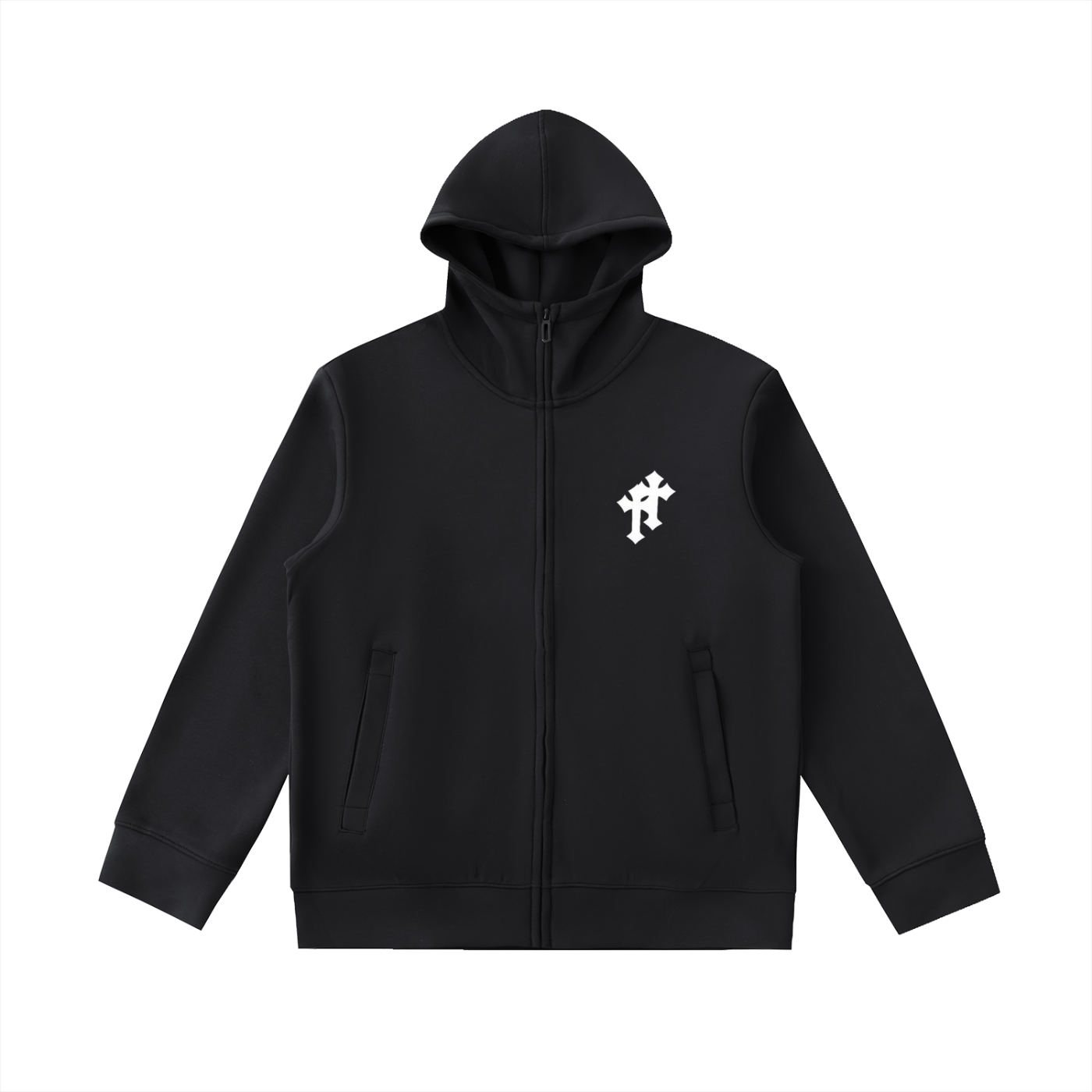 Essential Heavyweight High Neck  Zip-Up Hoodie