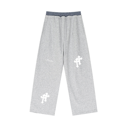 Plaid Contrast Waist Pants