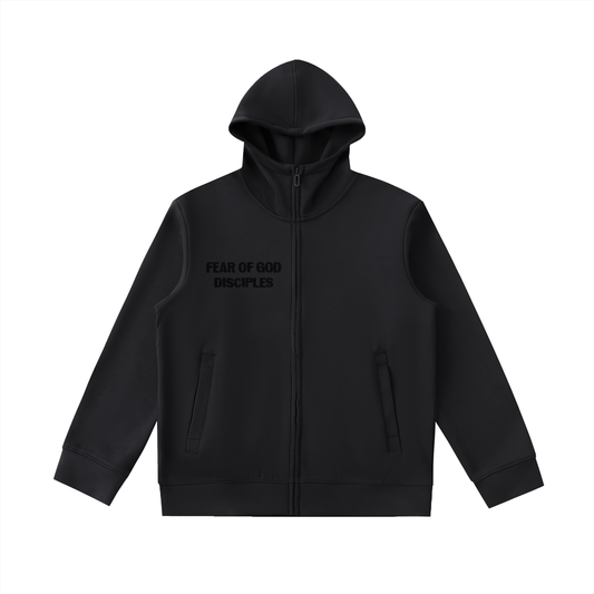 Essential Heavyweight High Neck  Zip-Up Hoodie
