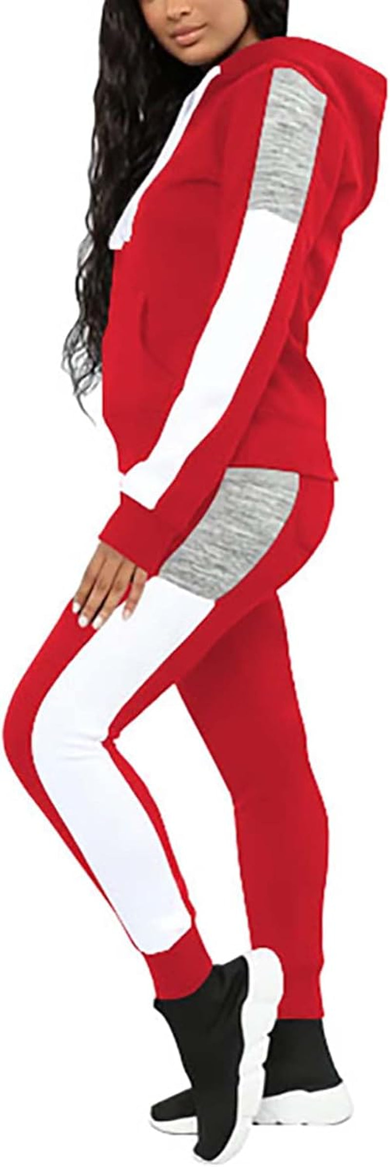 Sweatsuits for Women Set 2 Piece Outfit Long Sleeve Hoodies Jogging Suits Sweatpants Lounge Tracksuit with Pocket