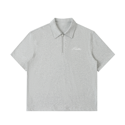 Half-Zip Cotton Polo Shirt