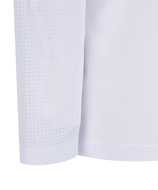 ANEW Golf: Men Sleeve Ventilation Cold Fabric Long T-Shirt - White