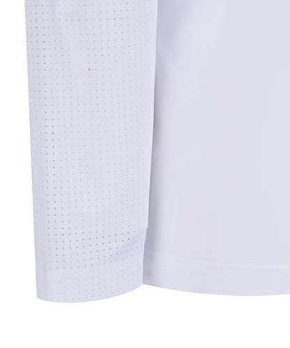 ANEW Golf: Men Sleeve Ventilation Cold Fabric Long T-Shirt - White