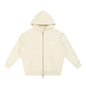 Contrast Tape Raw Edge Double Layered Zip Hoodie