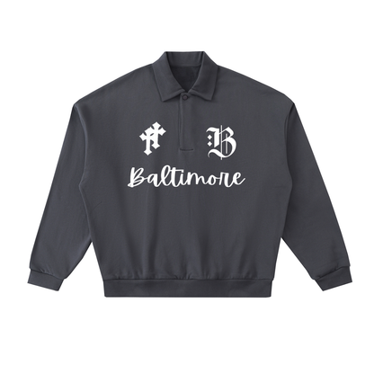 Heavyweight Fleece Polo Sweatshirt
