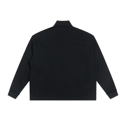 quarter-Zip Rolled Edge Fleece Sweatshirt