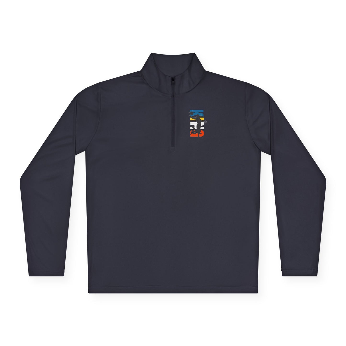 Unisex Quarter-Zip Pullover with Vibrant Logo - Perfect for Outdoor Activities and Casual Wear