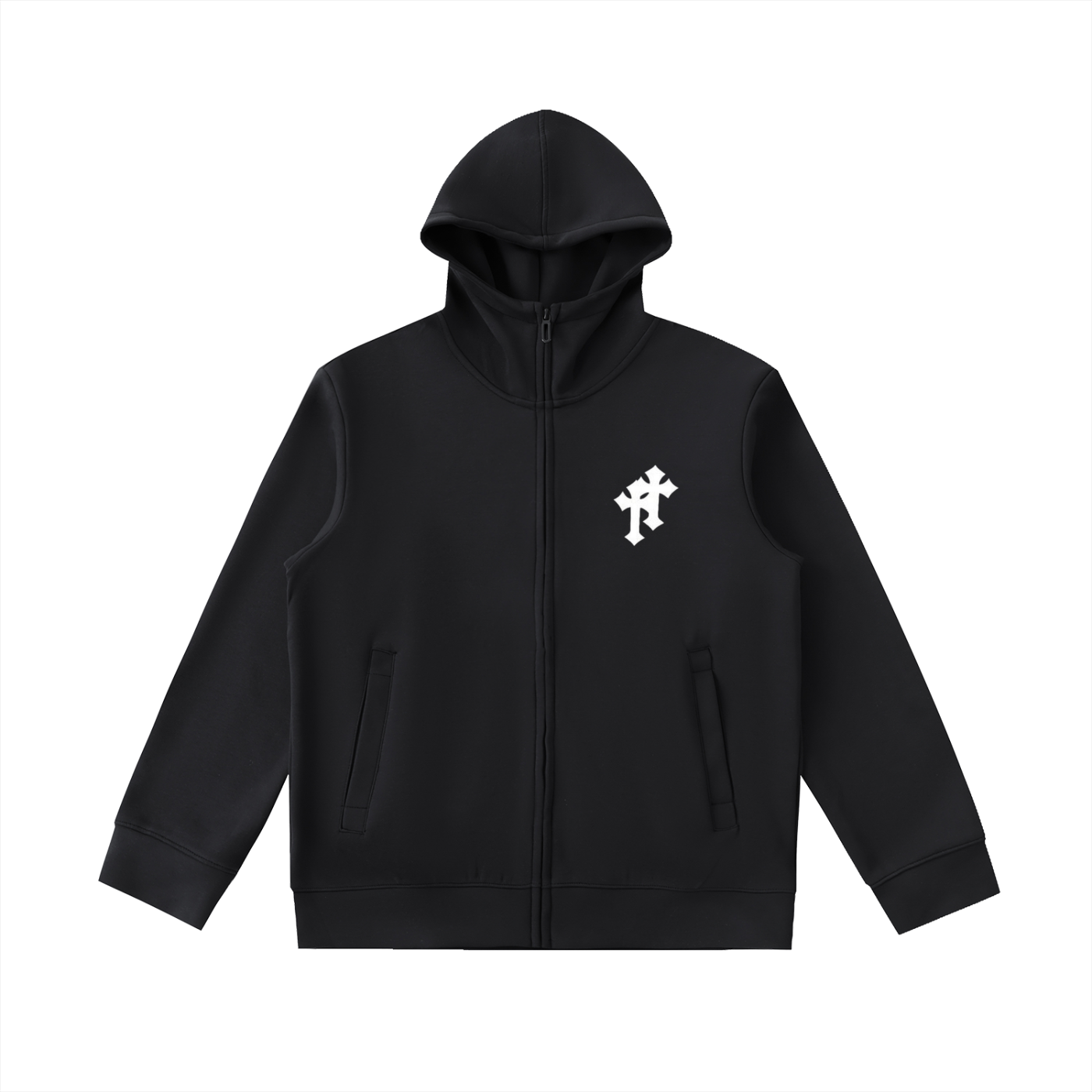 Essential Heavyweight High Neck  Zip-Up Hoodie
