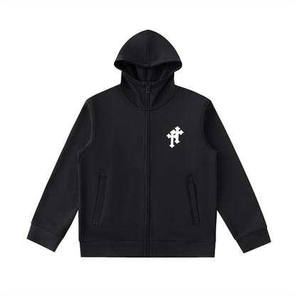 Essential Heavyweight High Neck  Zip-Up Hoodie