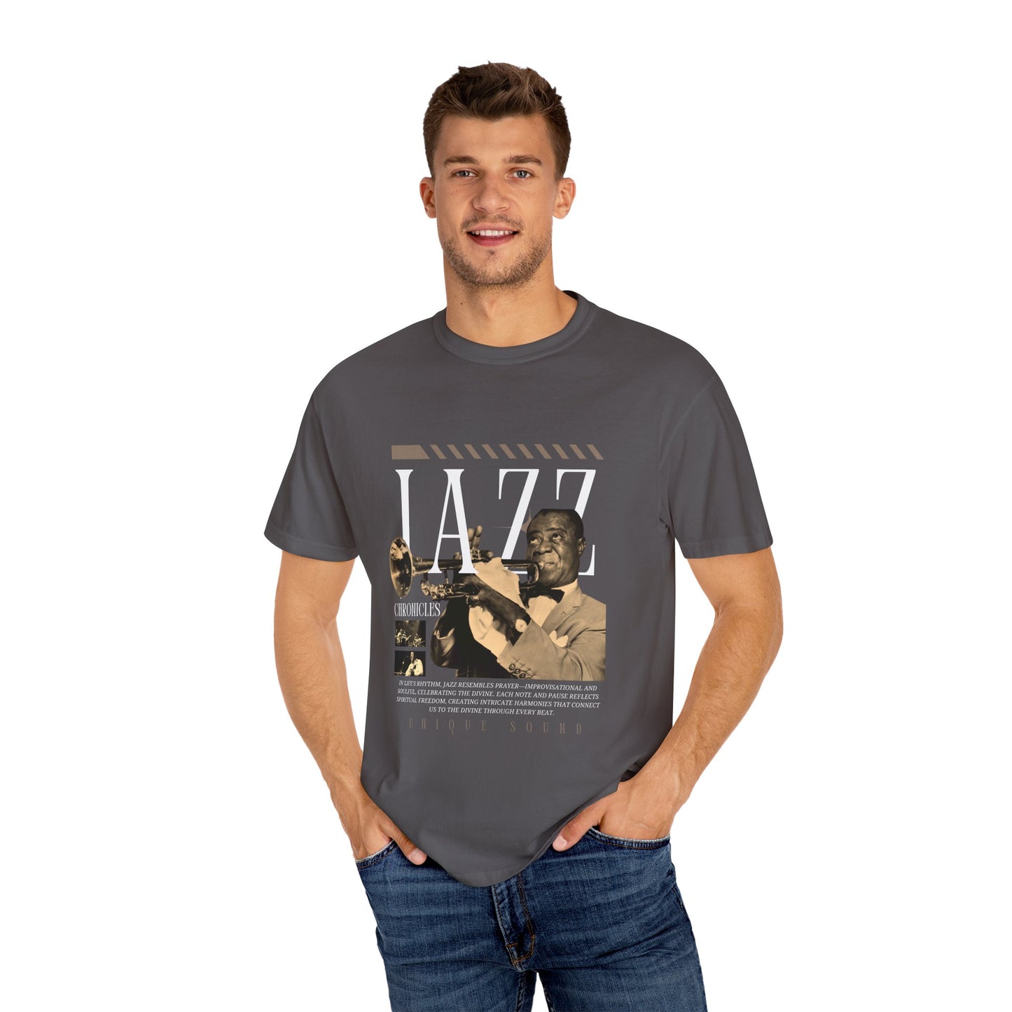 Jazz Chronicles Unisex Garment-Dyed T-Shirt - Unique Sound Design