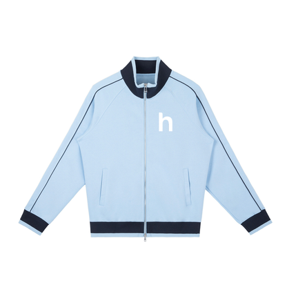 Color Block Raglan Sleeve Zip Track Jacket