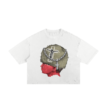 "Thorns & Glory" Frayed Boxy Tee