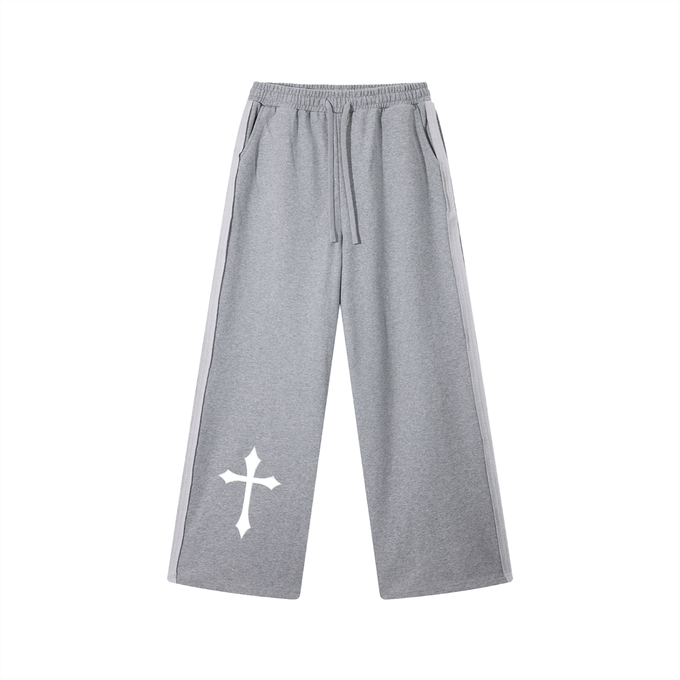 Contrast Tape Straight-Leg Sweatpants
