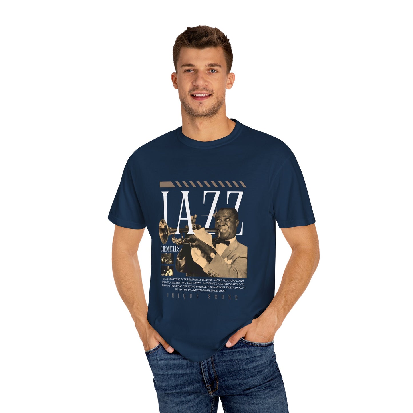 Jazz Chronicles Unisex Garment-Dyed T-Shirt - Unique Sound Design