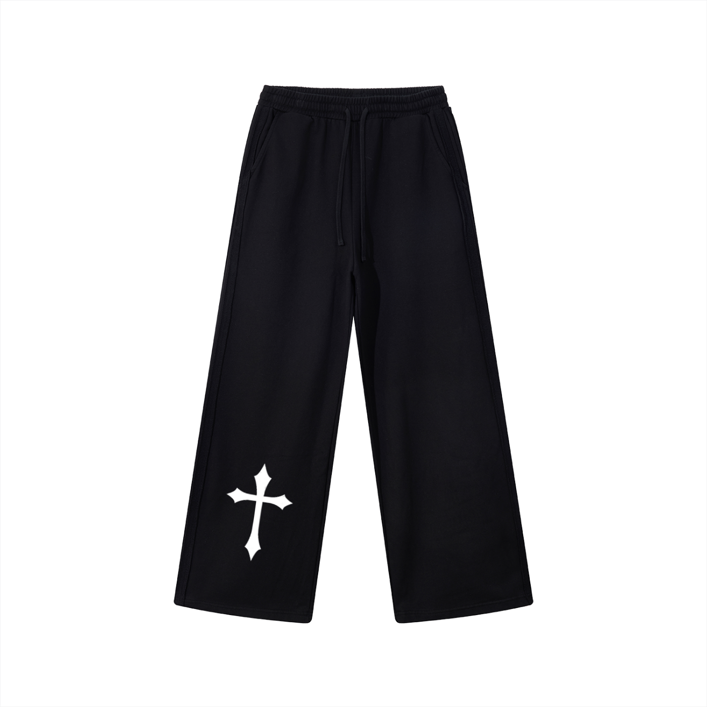 Contrast Tape Straight-Leg Sweatpants