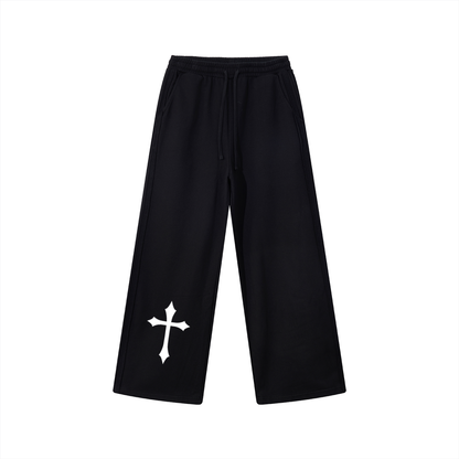 Contrast Tape Straight-Leg Sweatpants