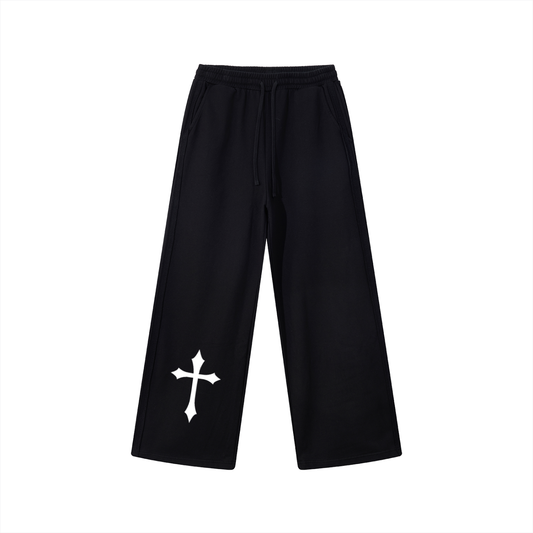 Contrast Tape Straight-Leg Sweatpants