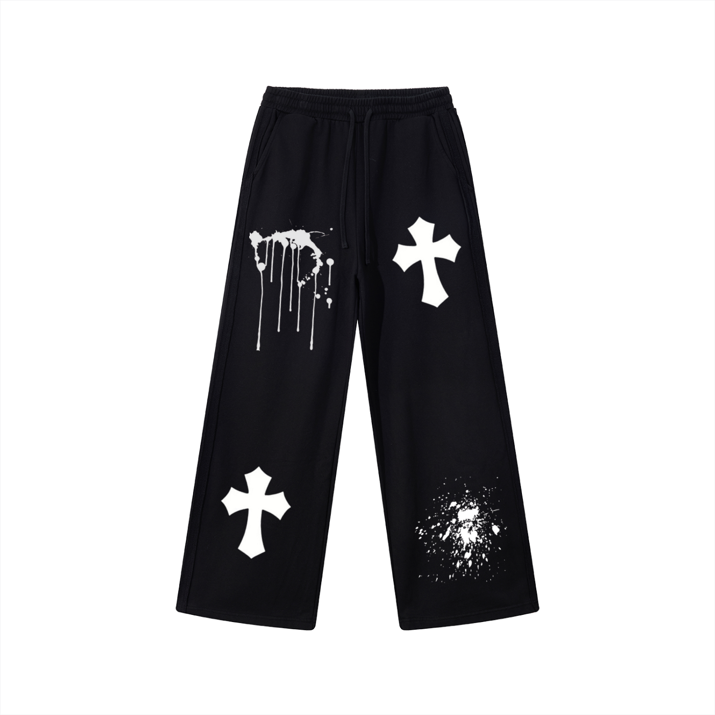 Contrast Tape Straight-Leg Sweatpants