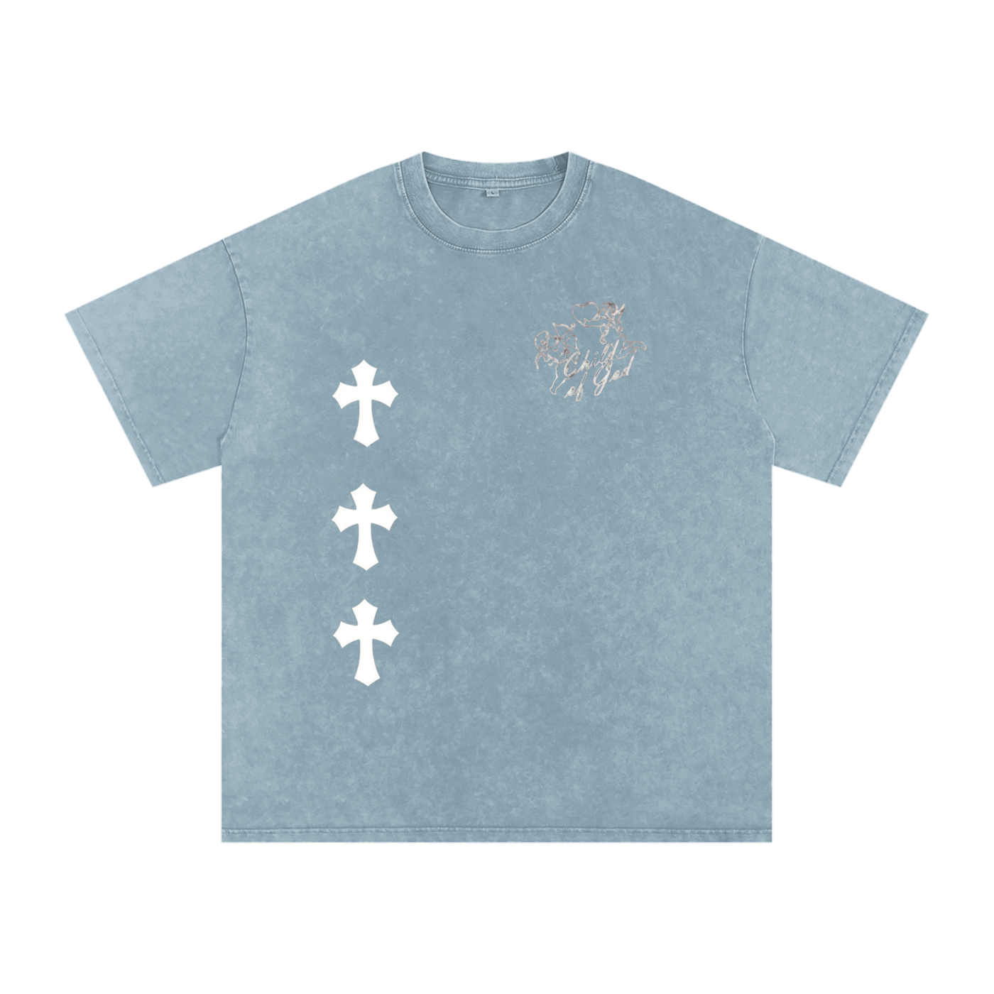 Snow Washed Oversized Cotton T-Shirt