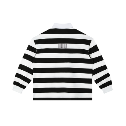 Color Block Stripe Polo Shirt