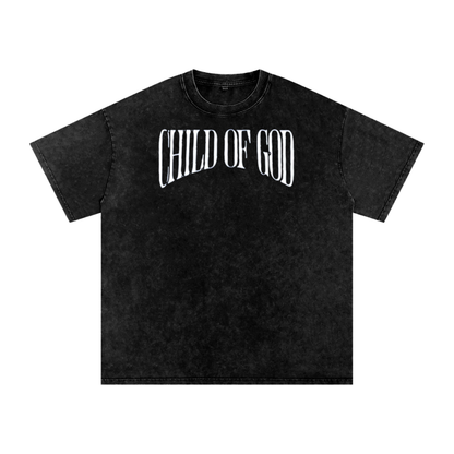 Snow Washed Oversized Cotton T-Shirt