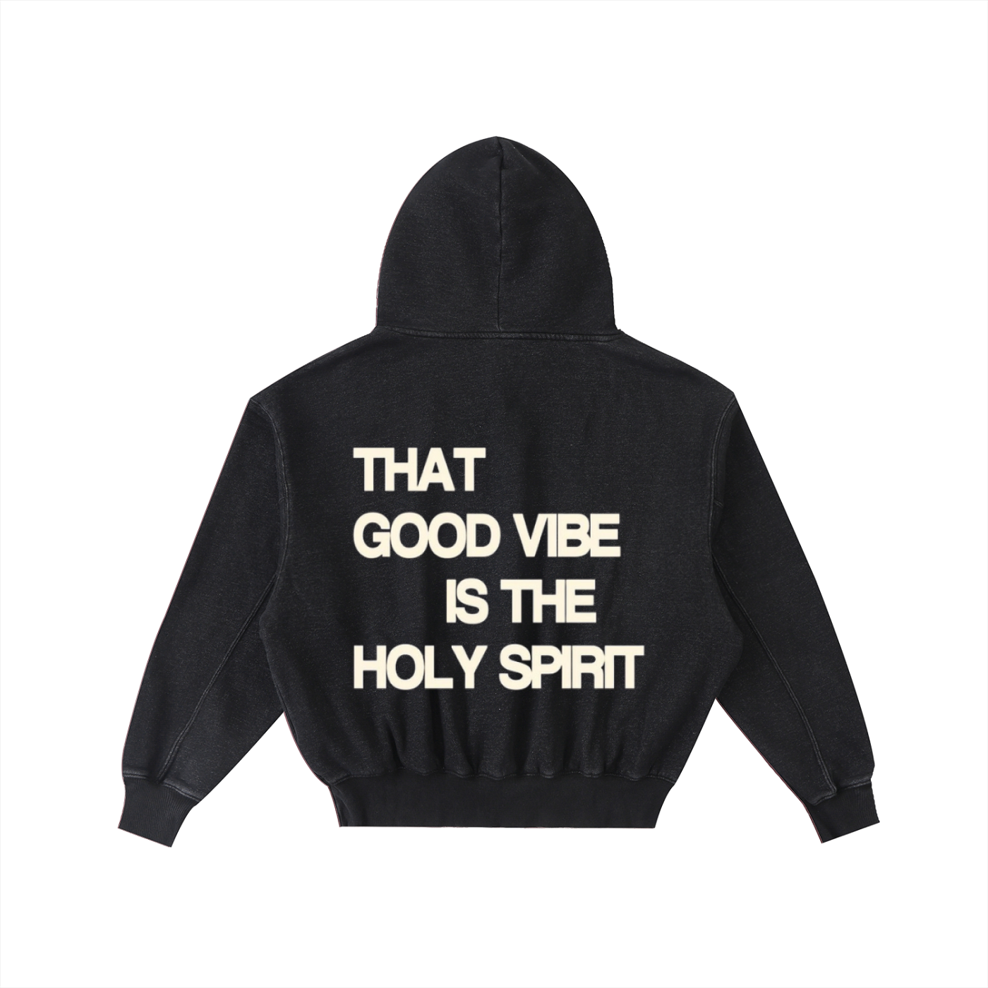 Frayed Enzyme Washed Fleece Hoodie