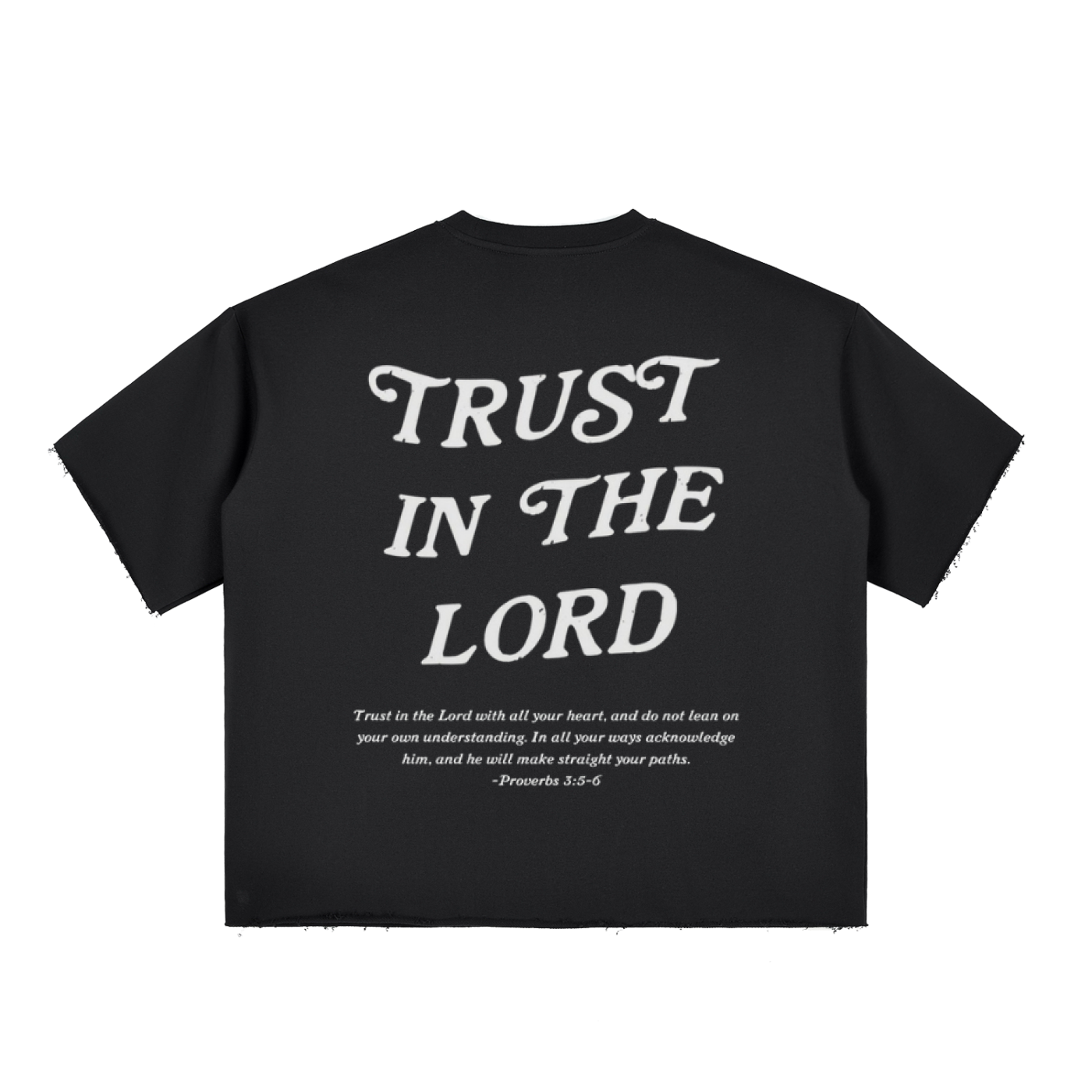 Boxy Half-Sleeve Raw-Edge T-Shirt