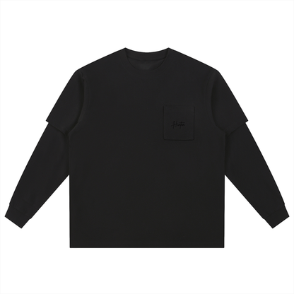 Layered Long Sleeve Oversized Tee