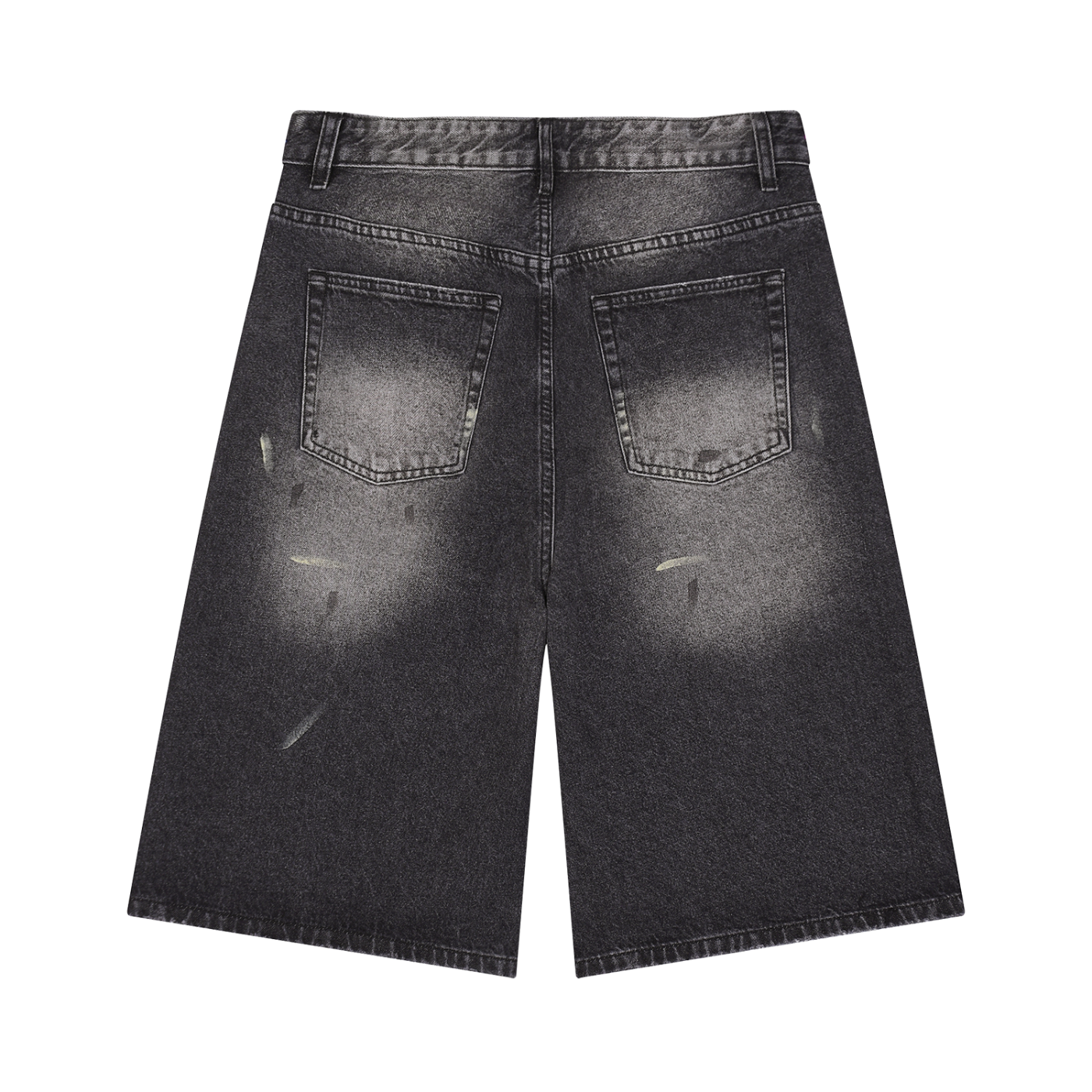 Vintage Wash baggy Leg Denim Shorts