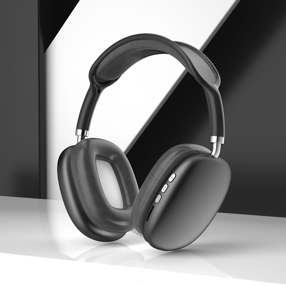 Max P9 Pro Bluetooth Headset Unmatched HiFi Audio, Advanced Noise Cancellation, and Water-Resistant for Sports (Black)