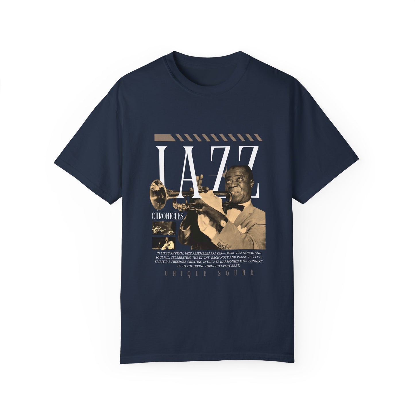 Jazz Chronicles Unisex Garment-Dyed T-Shirt - Unique Sound Design