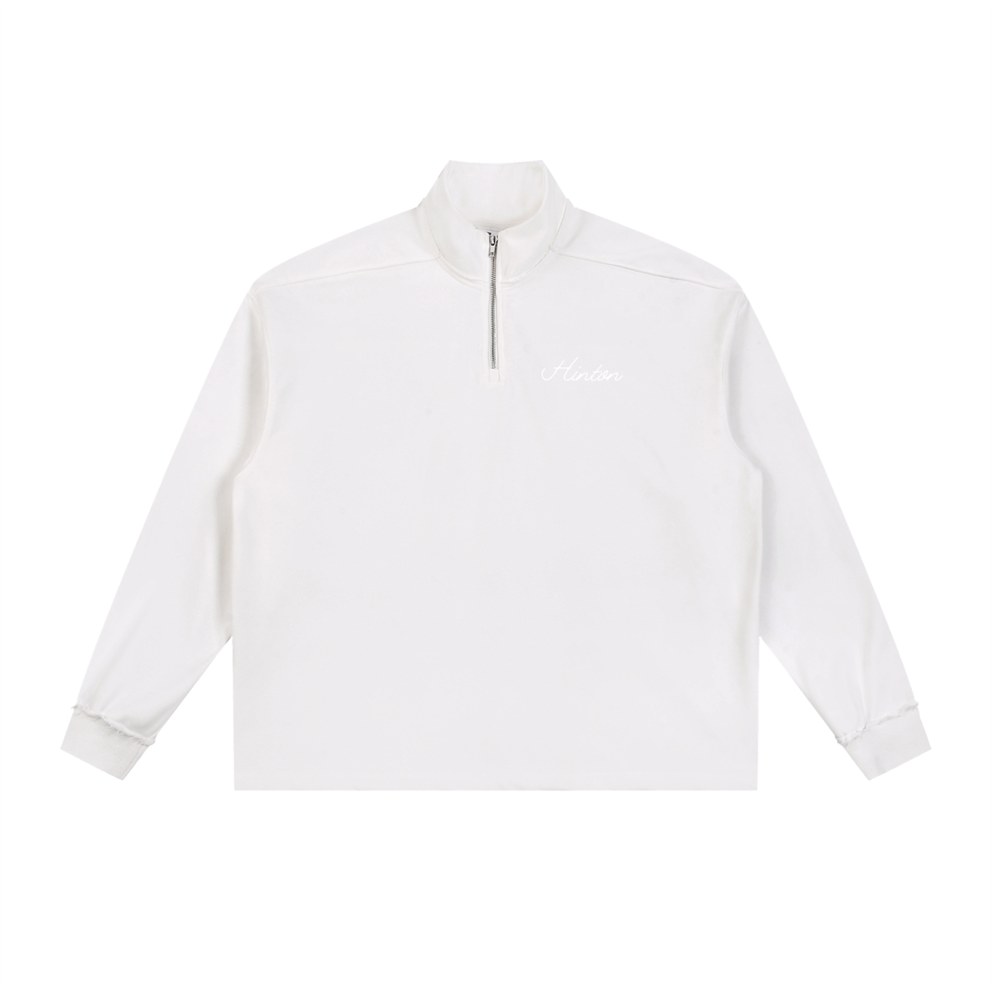 quarter-Zip Rolled Edge Fleece Sweatshirt