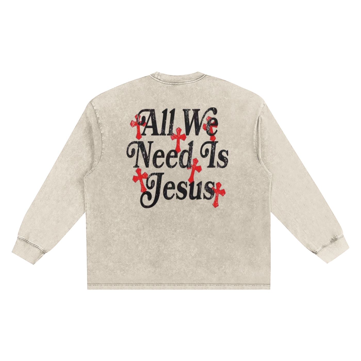 Snow Washed Frayed Edge T-Shirt