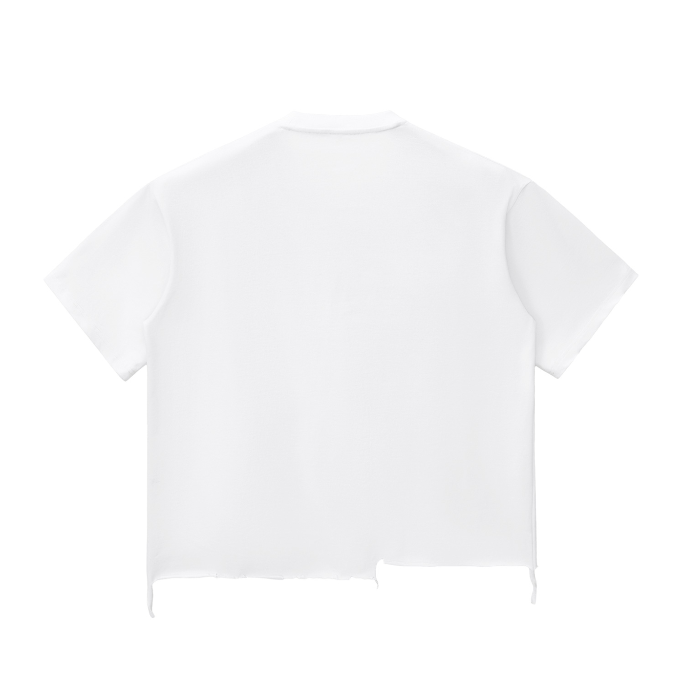 Snow Wash Raw-Hem Boxy T-shirt NOT A CROP TOP