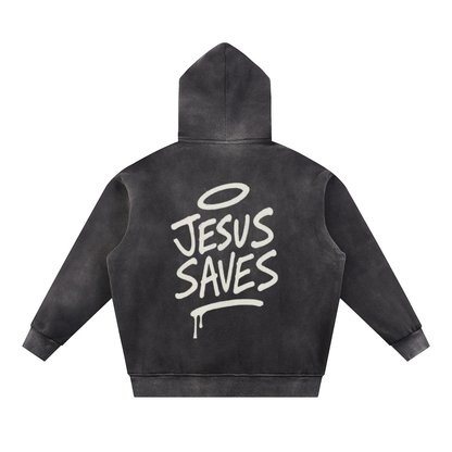 Sun Fade Contrast Tape Fleece Hoodie