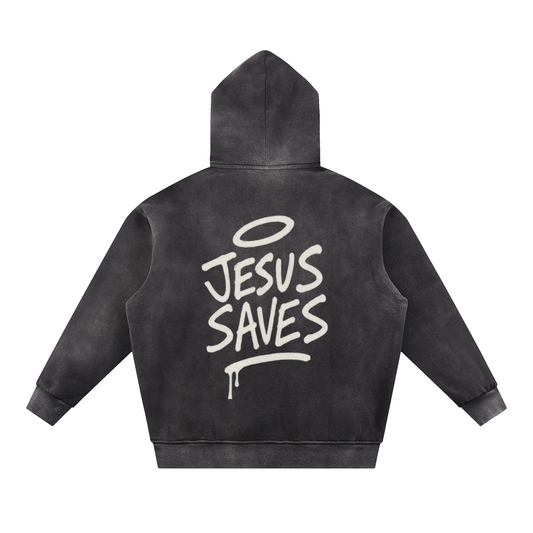 Sun Fade Contrast Tape Fleece Hoodie