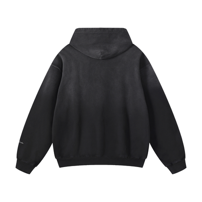 lightweight "Follow Christ" Sunfade Oversized Hoodie