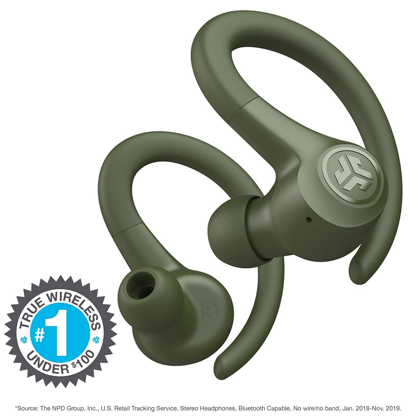 JLab Go Sport+ Wireless Workout Earbuds Featuring C3 Clear Calling, Secure Earhook Sport Design, 32+ Hour Bluetooth Playtime, and 3 EQ Sound Settings (Graphite)