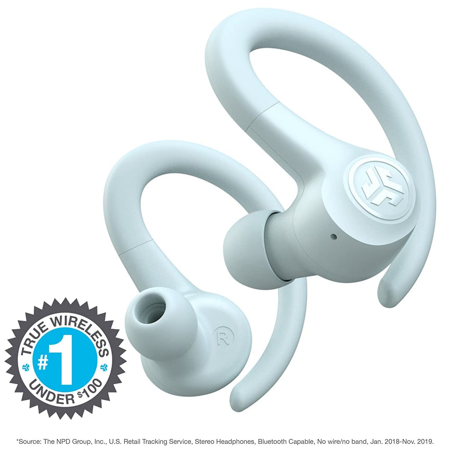 JLab Go Sport+ Wireless Workout Earbuds Featuring C3 Clear Calling, Secure Earhook Sport Design, 32+ Hour Bluetooth Playtime, and 3 EQ Sound Settings (Graphite)