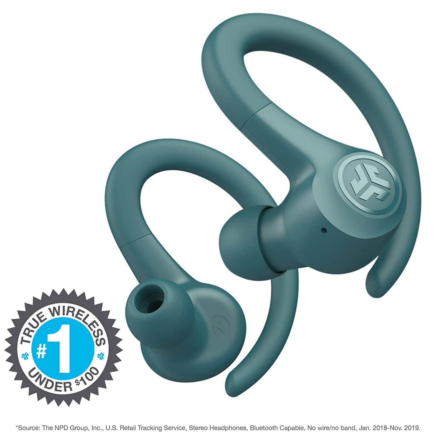 JLab Go Sport+ Wireless Workout Earbuds Featuring C3 Clear Calling, Secure Earhook Sport Design, 32+ Hour Bluetooth Playtime, and 3 EQ Sound Settings (Graphite)