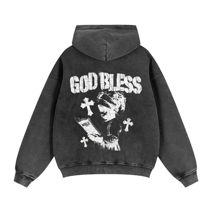 Zip-Through Boxy Fleece Hoodie