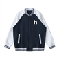 Two Tone Raglan Sleeve Varsity Jacket