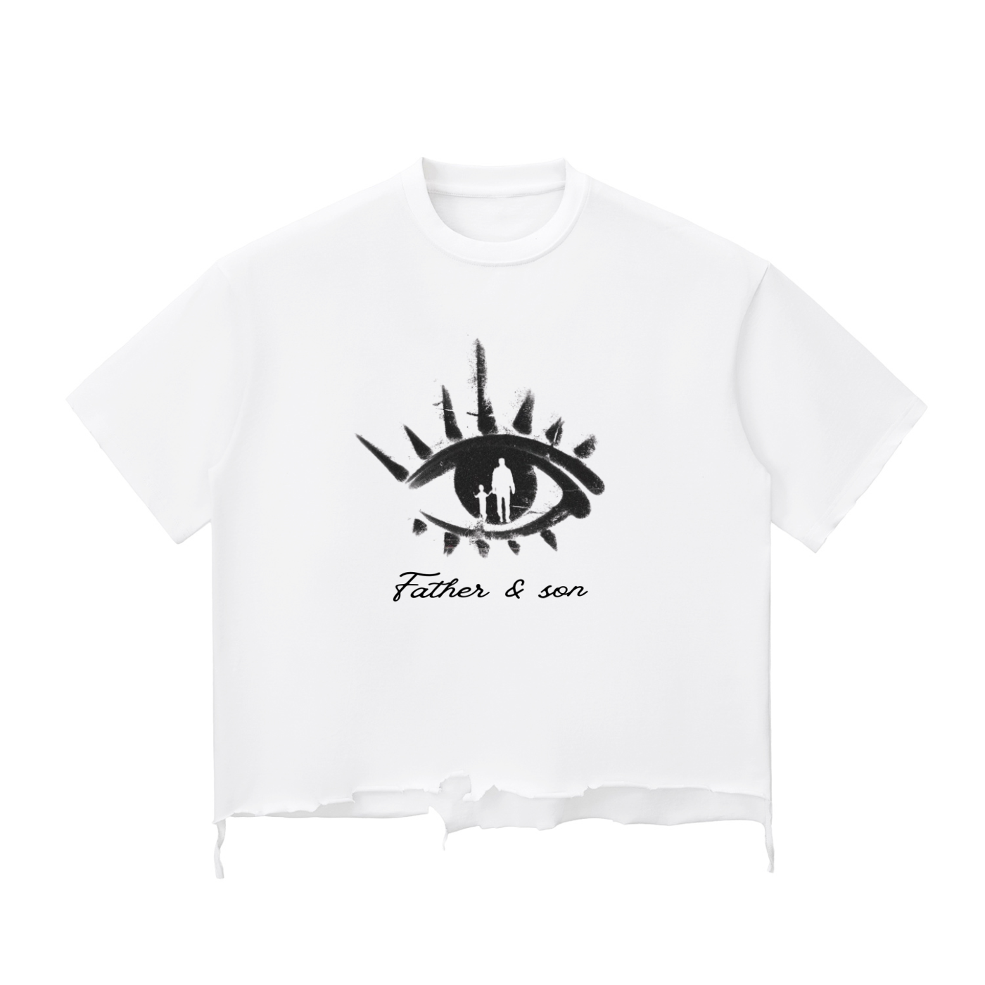 Snow Wash Raw-Hem Boxy T-shirt